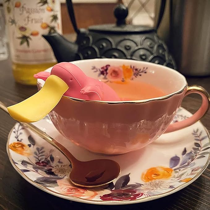 ONEUSTAR Tea Cup and Saucer Set for 2 Bone China English Tea Cup Floral Teacups Coffee Latte Mugs for Mother's Day Women Birthday Party Gifts, 8 Oz