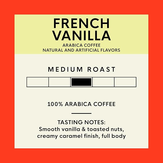 San Francisco Bay Coffee - Flavored Medium Roast - French Vanilla (80 ct) - Single Serve Coffee Pods, Commercially Compostable, K Cup Compatible