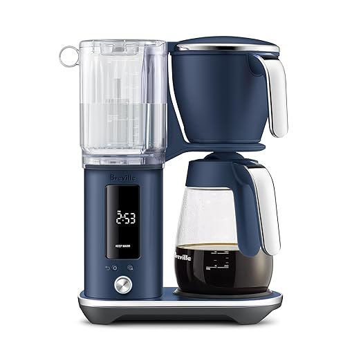Breville Luxe Drip Coffee Machine BDC415DBL, Damson Blue, Glass Carafe