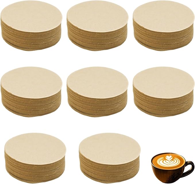 800 PCS Coffee Filter, 2.01 Inch Unbleached Round Coffee Paper Filter, Disposable Paper Filters for Aeropress Mocha Pot Espresso Maker(51mm)