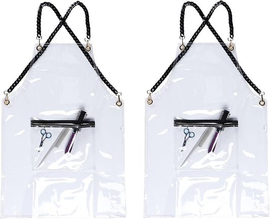 Hair Stylist Apron for Women - Waterproof Barber Nail Tech Apron Hairdresser Hairstylist Salon Aprons with Pocket by MIKIWELL