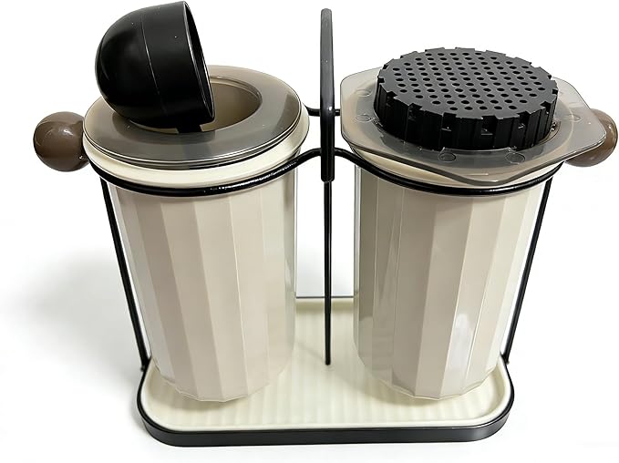 Plastic-iron hybrid Organizer Stand for AeroPress original/Clear, Coffee Bar Station compact Storage Solution Fits AeroPress , Coffee Caddy Holder for Coffee Maker and Accessories