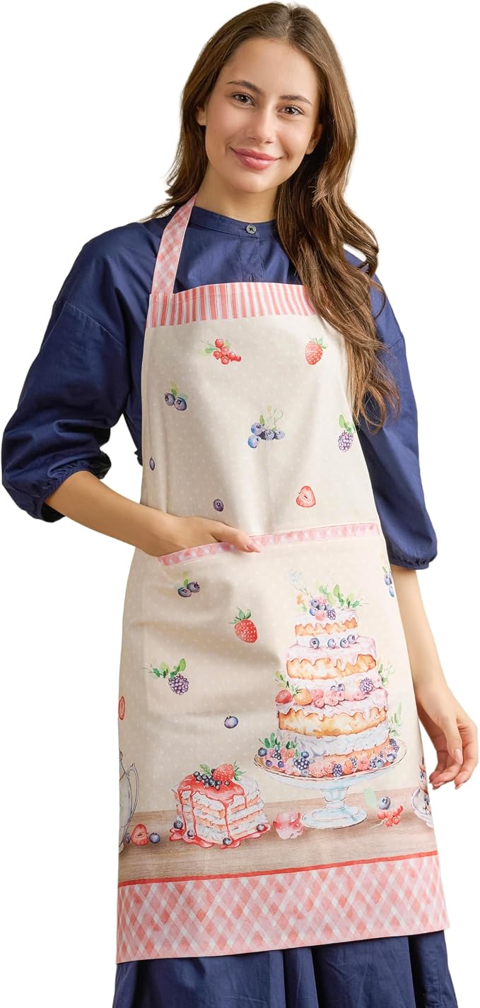 Maison d' Hermine 100% Cotton Apron for women with Pocket Kitchen Chef Apron for Men Cooking Mothers Day Gifts by MaisondHermine