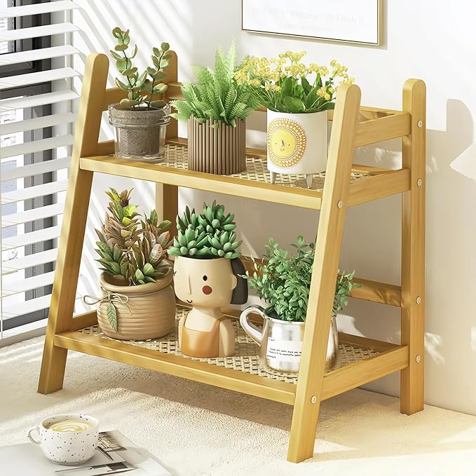 Narrow Mug Holder Countertop, Tea and Coffee Bar Station Organizer, Bamboo Matcha Stand, Cup Display Shelf, Condiment Storage Rack for Kitchen Counter Cabinet, 2 Tier - Image 7