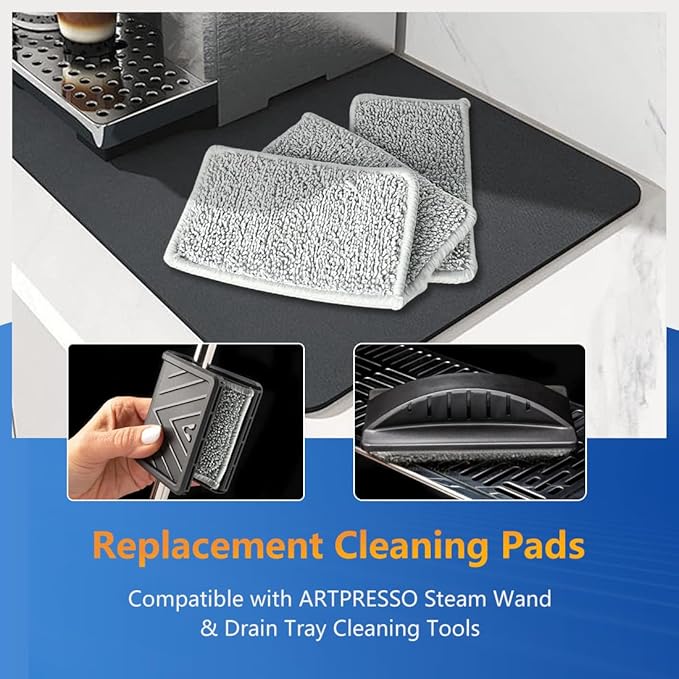 Espresso Cleaning Tools Accessories 5 Pack Replacement Cleaning Pads Compatible with Artpresso Steam Wand Cleaning Brush and Espresso Machine Drain Tray Cleaning Tool