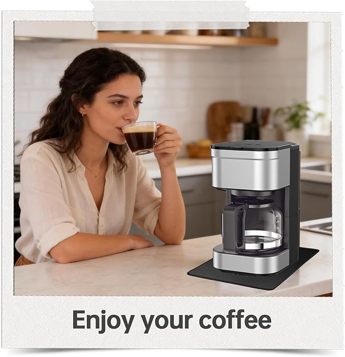 Sliding Pad for KRUPS Simply Brew Compact 5 Cup Coffee Maker (8.7"×6.3")- Smooth Glide with Anti-Slip Base - Perfect Accessories Fit for Krups Coffee Makers