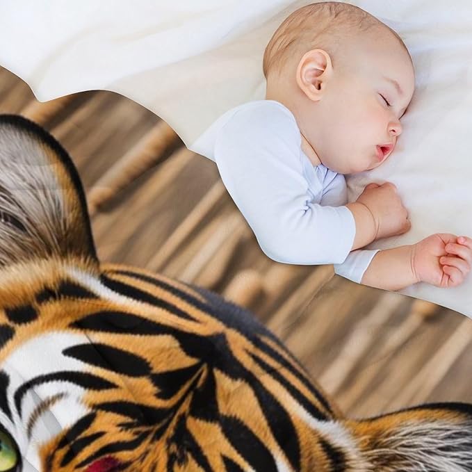 Beautiful Tiger Redbird Feather Fur Super Soft Throw Blanket, Red Cardinal Flannel Fleece Decorative Throw for Sofa Couch Bedroom Decor Outdoor Use 50"x60"