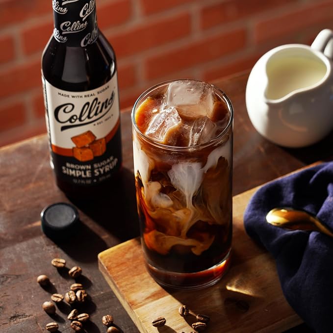 Collins Brown Sugar Simple Syrup - Real Brown Sugar Syrup Cocktails and Coffee Syrup - Cocktail Syrup, Perfect for Coffee and Bourbon Drinks, 12.7oz Set of 1 - Image 6