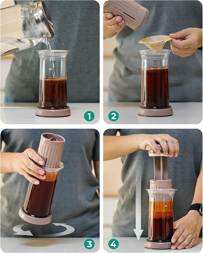 D1 Coffee Filters 100ct, Compostable, Disposable Coffee Filters Fits Driftbrew D1 All-in-One Coffee Press