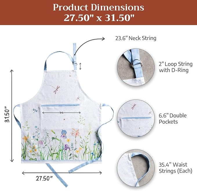 Maison d' Hermine 100% Cotton Apron for women with Pocket Kitchen Chef Apron for Men Cooking Mothers Day Gifts - Image 7