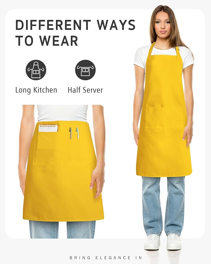 Syntus Chef Apron for Men Women with Pockets, Thick Grilling BBQ Apron | Machine Washable, Thick & Soft, Full Coverage, Adjustable Strap, Long Ties, 2 Pockets, Multi-Purpose, BBQ, Gift - Image 5