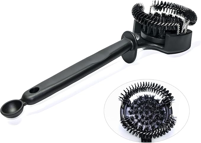 54mm Espresso Cleaning Brush - Espresso Machine Group Head Cleaning Brush - Detachable 360° Nylon Cleaning Bristle Tools for Espresso Coffee Machine 54mm Portafilter Shower Screen (54mm)
