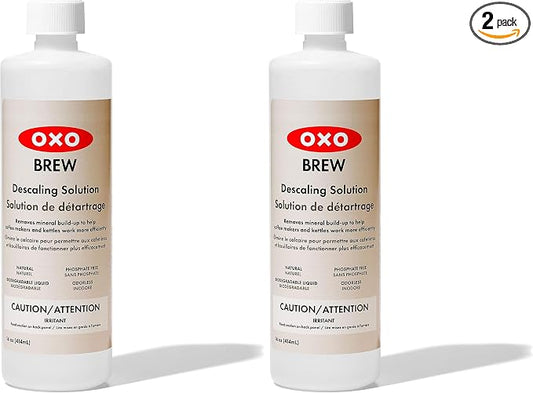 OXO BREW All-Natural Descaling Solution - 14 Fluid Ounce Bottle,(Pack of 2) by OXO