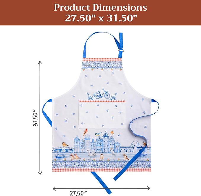 Maison d' Hermine 100% Cotton Apron for women with Pocket Kitchen Chef Apron for Men Cooking Mothers Day Gifts - Image 7