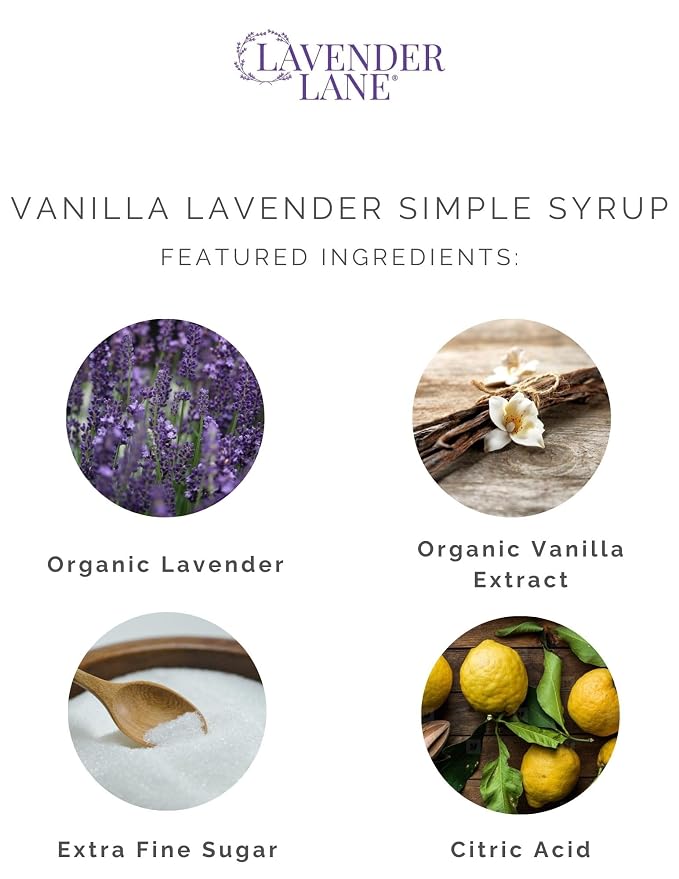 Lavender Lane Lavender Vanilla Simple Syrup, 9 oz - USA Farm Exraction, For Tea, Coffee, Cocktails, Mocktails, Cooking - Image 5