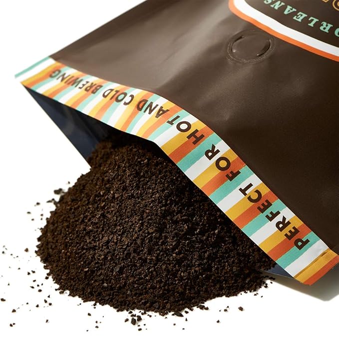 GRADY'S COLD BREW, New Orleans Style, 100% Arabica Medium Dark Roast Coffee & Chicory, Ground for Hot Coffee and Cold Brew, One pound bag