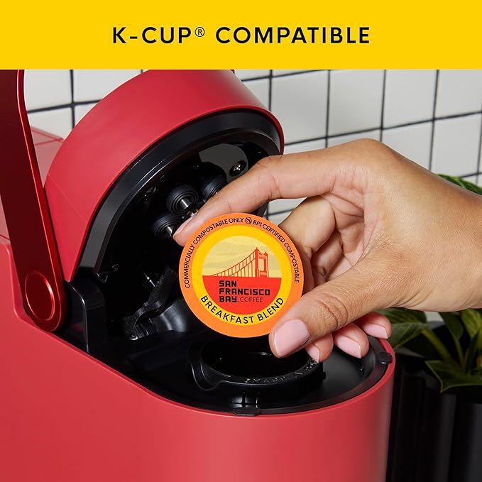 San Francisco Bay Compostable Coffee Pods - Breakfast Blend (80 Ct) K Cup Compatible including Keurig 2.0, Medium Roast