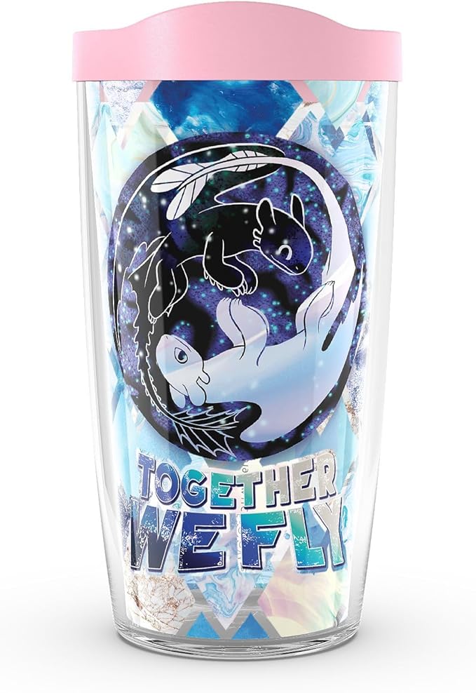 Tervis Made in USA Double Walled DreamWorks How To Train Your Dragon Insulated Tumbler Cup Keeps Drinks Cold & Hot, 16oz, Together We Fly