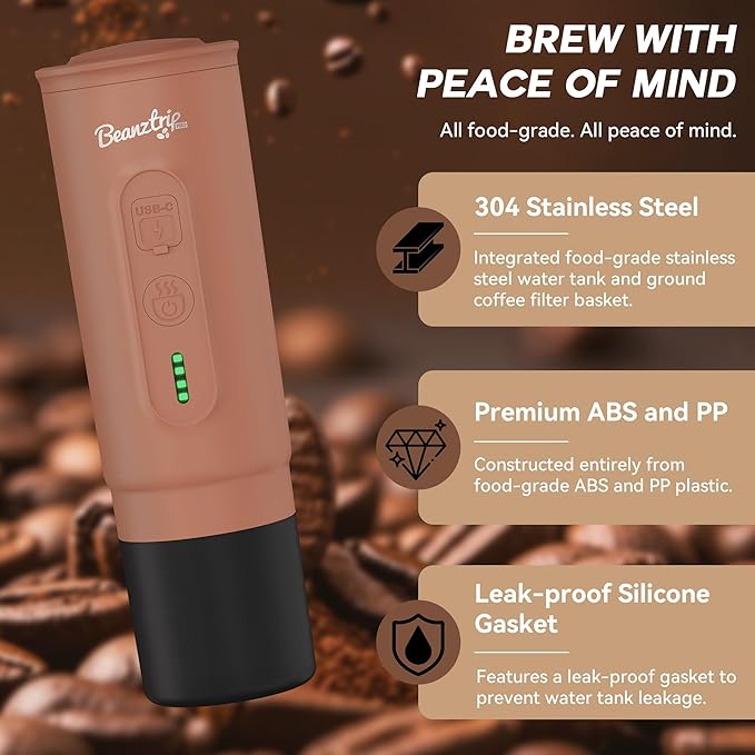 H02 PRO Portable Espresso Maker, Mini Electric Coffee Maker Compatible with Ground Coffee & NS Capsule, Women's Day Gift, 20 Bar Travel Espresso Machine with Self-Heating for Camping, RV