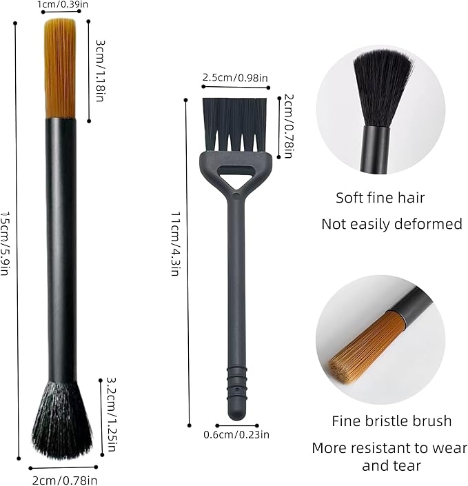 4 PCS Coffee Grinder Cleaning Brush, Espresso Brush Accessories Machine Cleaning Brush for Barista and Home Kitchen