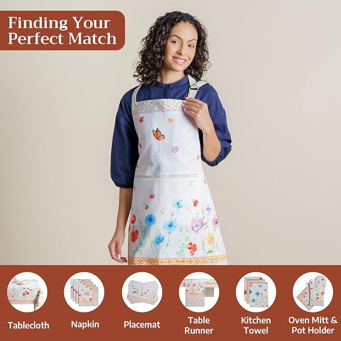 Maison d' Hermine 100% Cotton Apron for women with Pocket Kitchen Chef Apron for Men Cooking Mothers Day Gifts - Image 4