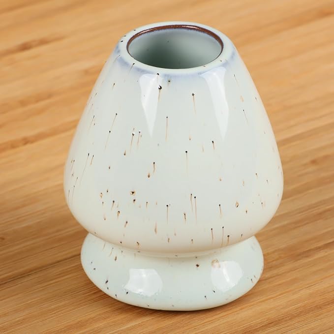 Matcha Tea Bamboo Whisk And Ceramic Rest 2 Piece Set - Light Mist Holder - 1 Set