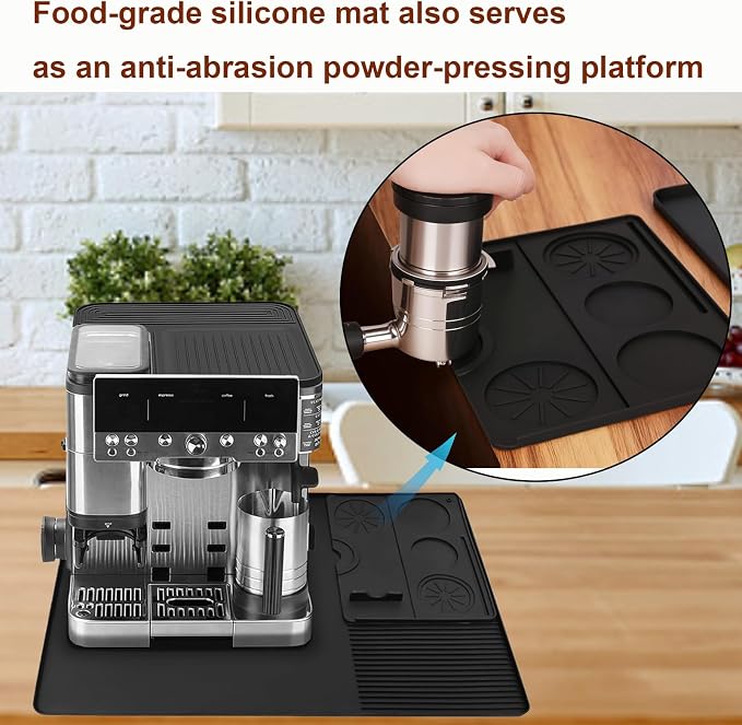 Silicone Pads for Ninja Luxe ES601 and ES701 Coffee Machines: 3-in-1 Top Pad + Coffee Bar Pad + Espresso Tamper Pad — Food-Grade Silicone Material Ninja Luxe Cafe Accessories - Image 5