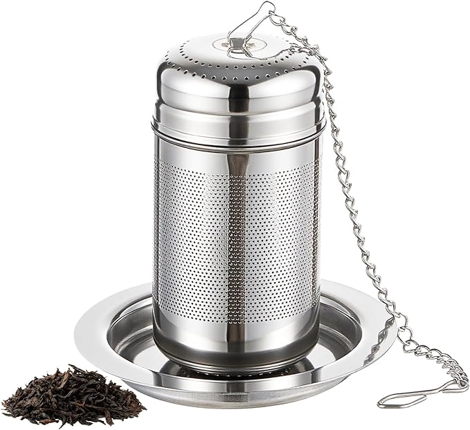 316L Stainless Steel Tea Infuser – Extra Fine Mesh Loose Leaf Tea Steeper for 8–16 oz Mugs, Bottles & Small Teapots, Dishwasher Safe (1 Pack)