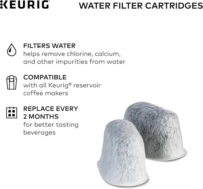 Keurig Water Filter Refill Cartridges,Replacement Water Filter Cartridges,Compatible with 2.0 K-Cup Pod Coffee Makers,2 Count (Pack of 12)