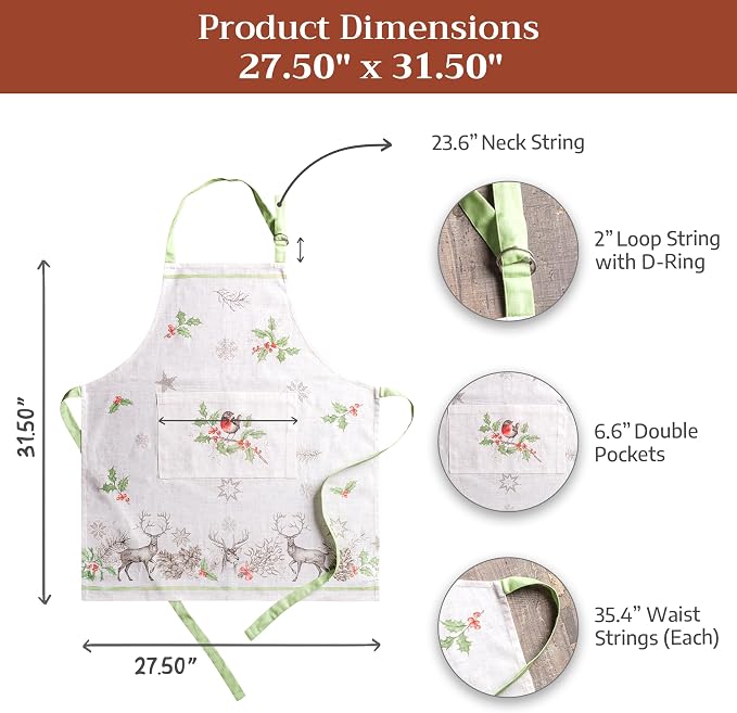 Maison d' Hermine 100% Cotton Apron for women with Pocket Kitchen Chef Apron for Men Cooking Mothers Day Gifts - Image 8