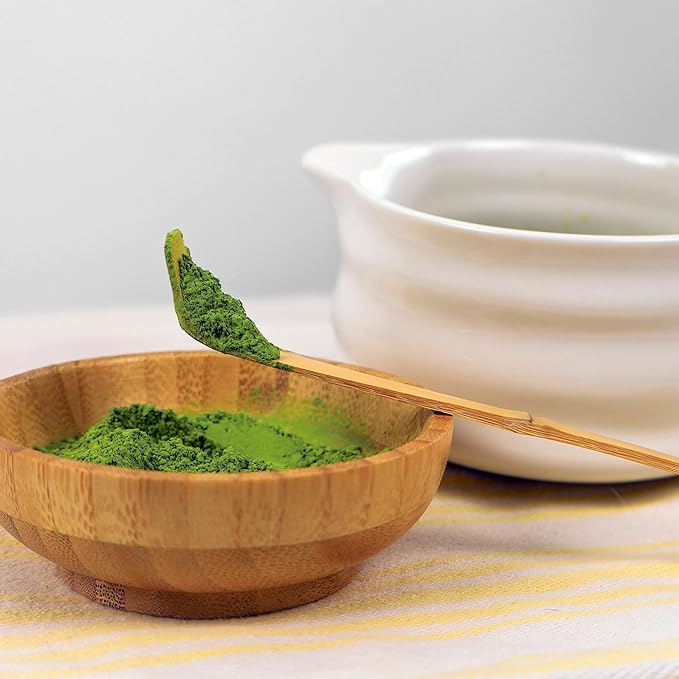 BlendWell Bamboo Matcha Scoops, Pack of 2, 1 Gram Chashaku Spoons for Measuring Matcha Tea Powder