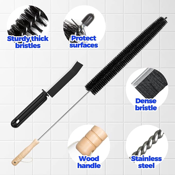 Holikme Dryer Vent Cleaner Kit Clothes Dryer Lint Brush Vent Trap Cleaner Home Essentials Long Flexible Vacuum Brush,Crevice Gap Cleaning Tool Brush - Image 6
