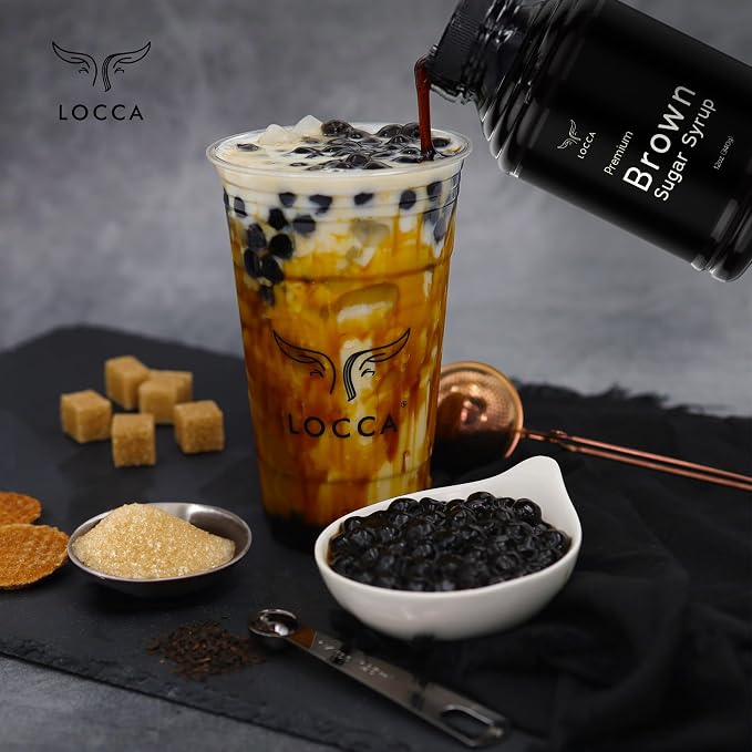 Brown Sugar Syrup | Boba Black Sugar Syrup | for Coffee Boba Tea Kit Simple Bubble Tea by Locca 12 Oz (Pack of 1) - Image 3