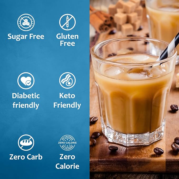 Syruvia Sugar Free Coffee Syrup, Brown Sugar Cinnamon Flavored Syrup for Drinks, Lattes, and Desserts – 25.4 fl oz, With Pump - Image 4