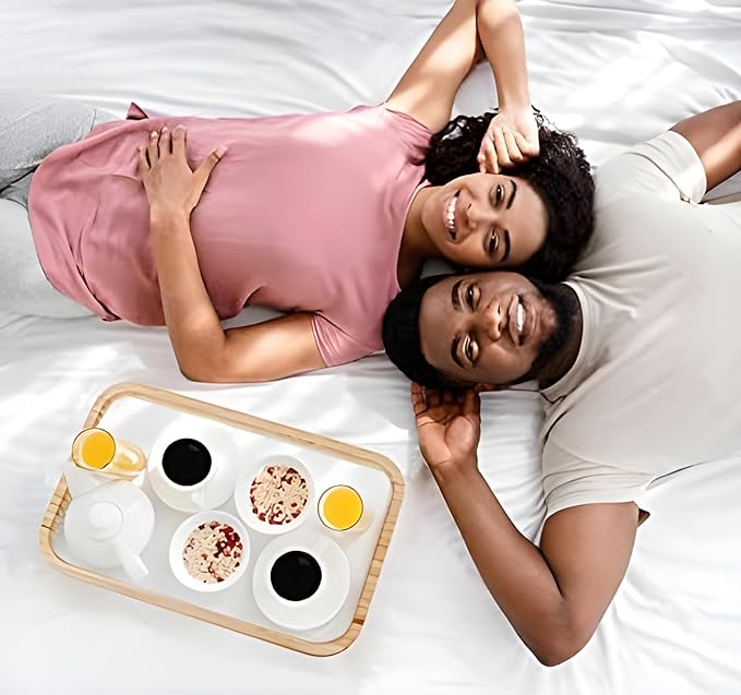 1-Pack Rectangle Bamboo Tray 13.80 * 7.88 * 0.8 in Bamboo Serving Platter for Home, Hotel, Restaurant - Fruit Platters, Coffee, Tea