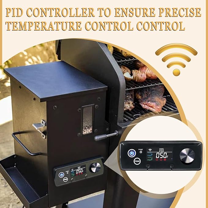 Upgrade WiFi PID Controller Replacement for Pit Boss Austin XL 1000 Wood Pellet Grill, Rectangular Thermostat Control Panel