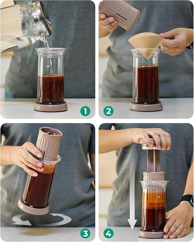 D1 Coffee Filters-Pocket 100ct, Compostable, Disposable Coffee Filters Fits Driftbrew D1 All-in-One Coffee Press