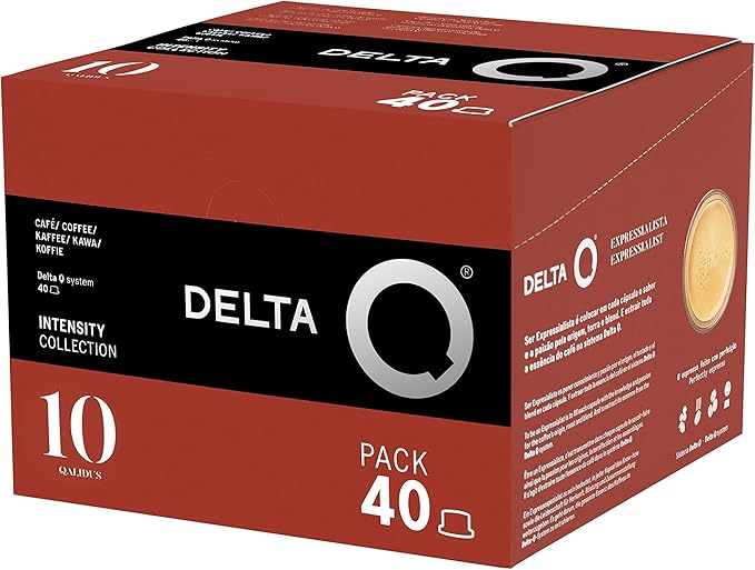 Delta Q Espresso Pods for Delta Q machines, Qalidus - Intensity 10, Notes of Caramel, XL Pack - 40 Capsules