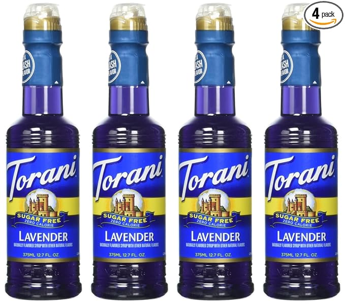 Torani Lavender Syrup, Sugar Free, Kosher, 12.7 Fluid Ounce (Pack of 4)
