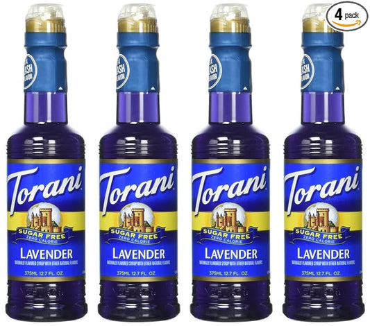 Torani Lavender Syrup, Sugar Free, Kosher, 12.7 Fluid Ounce (Pack of 4)