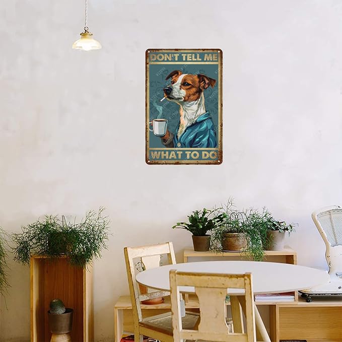 Metal Signs Jack Russell Dog Funny Vintage Tin Sign Retro Wall Decor for Home Office Farmhouse Yard Garden Shop Cafe 8×12 Inches - Image 5