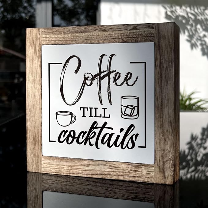 Rustic Coffee Bar Sign - Wooden Block Set, Perfect for Home or Kitchen Decor, Coffee Lover Gift - Image 3