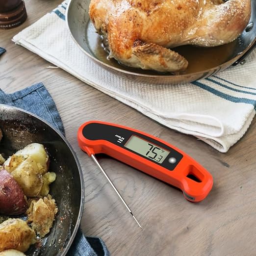 Lavatools Javelin® PRO Classic Ultra-Fast 2-Second Professional Digital Instant Read Meat Thermometer for Grill and Cooking, Auto-Rotating Backlit Display, IP65 Water Resistant – Ink