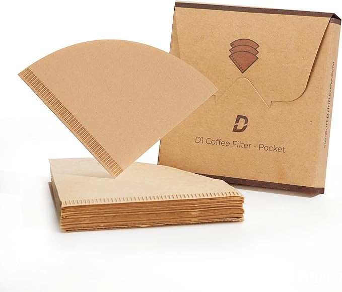 D1 Coffee Filters-Pocket 100ct, Compostable, Disposable Coffee Filters Fits Driftbrew D1 All-in-One Coffee Press
