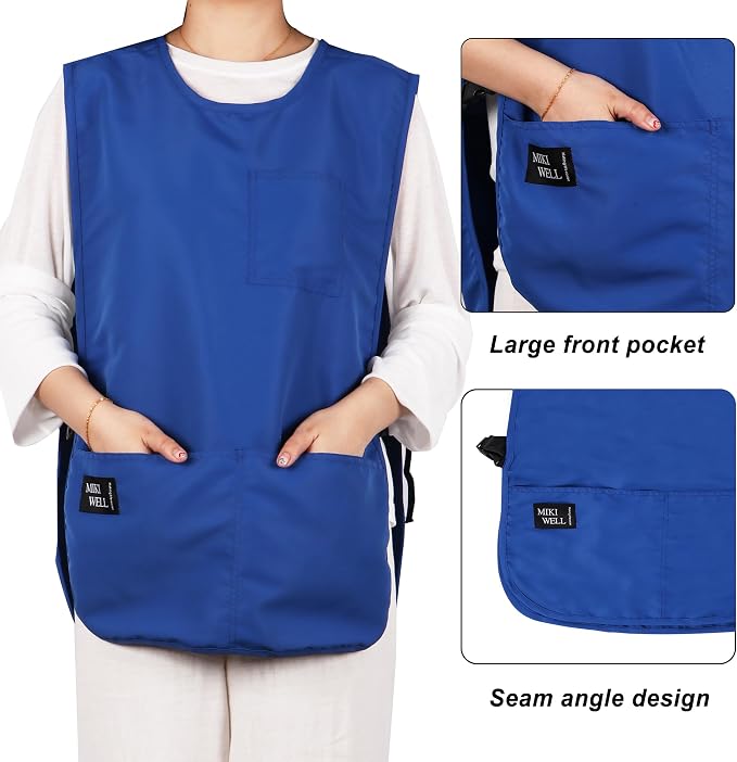 Waterproof Unisex Cobbler Apron with 4 Pockets Vest Style Ultralight Chef Waiter Work Overalls - Image 2