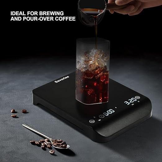 Coffee Scale with Timer,USB Rechargeable 1g/3kg High Precision Accurate Coffee Scale for Drip Espresso and Pour Over Coffee with Auto Tare,Touch Sensor and Silicone Cover (6.6 lbs/3 kg)