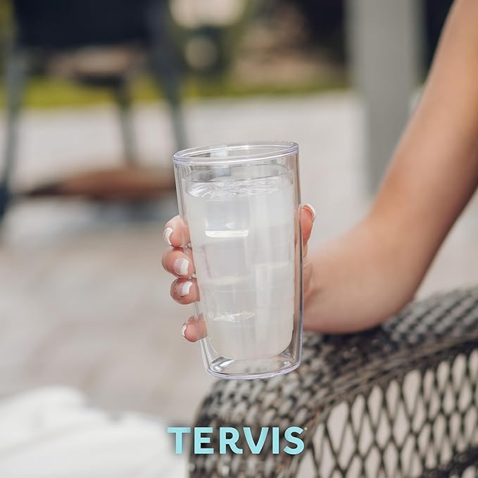 Tervis Sara Berrenson - Atlantica Collection Made in USA Double Walled Insulated Tumbler Travel Cup Keeps Drinks Cold & Hot, 16oz - 4pk, Assorted