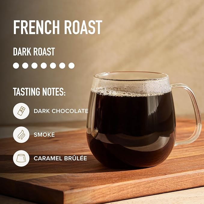 Peet's Coffee, Dark Roast Single Serve Coffee Pods - French Roast 32 Count (1 Box of 32 Pods)
