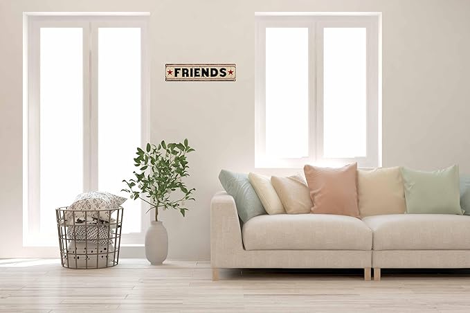 Vintage Tin Sign Retro Metal Friends Signs For Home Decor Stylish Wall Art Plaques Gift For Home Bathroom Kitchen And Gothic Wall Decor In Every Room 4x16 In