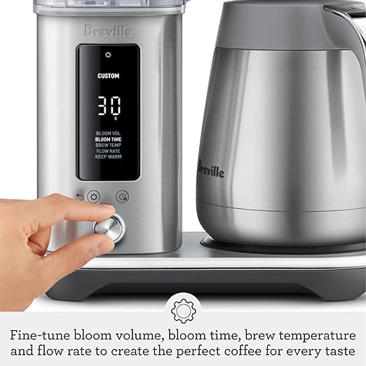 Breville Luxe Drip Coffee Machine BDC465DBL, Damson Blue, Thermal Carafe